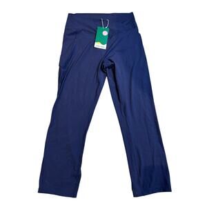 Halara Side Pocket Leggings Yoga Pants Athletic Cropped Blue